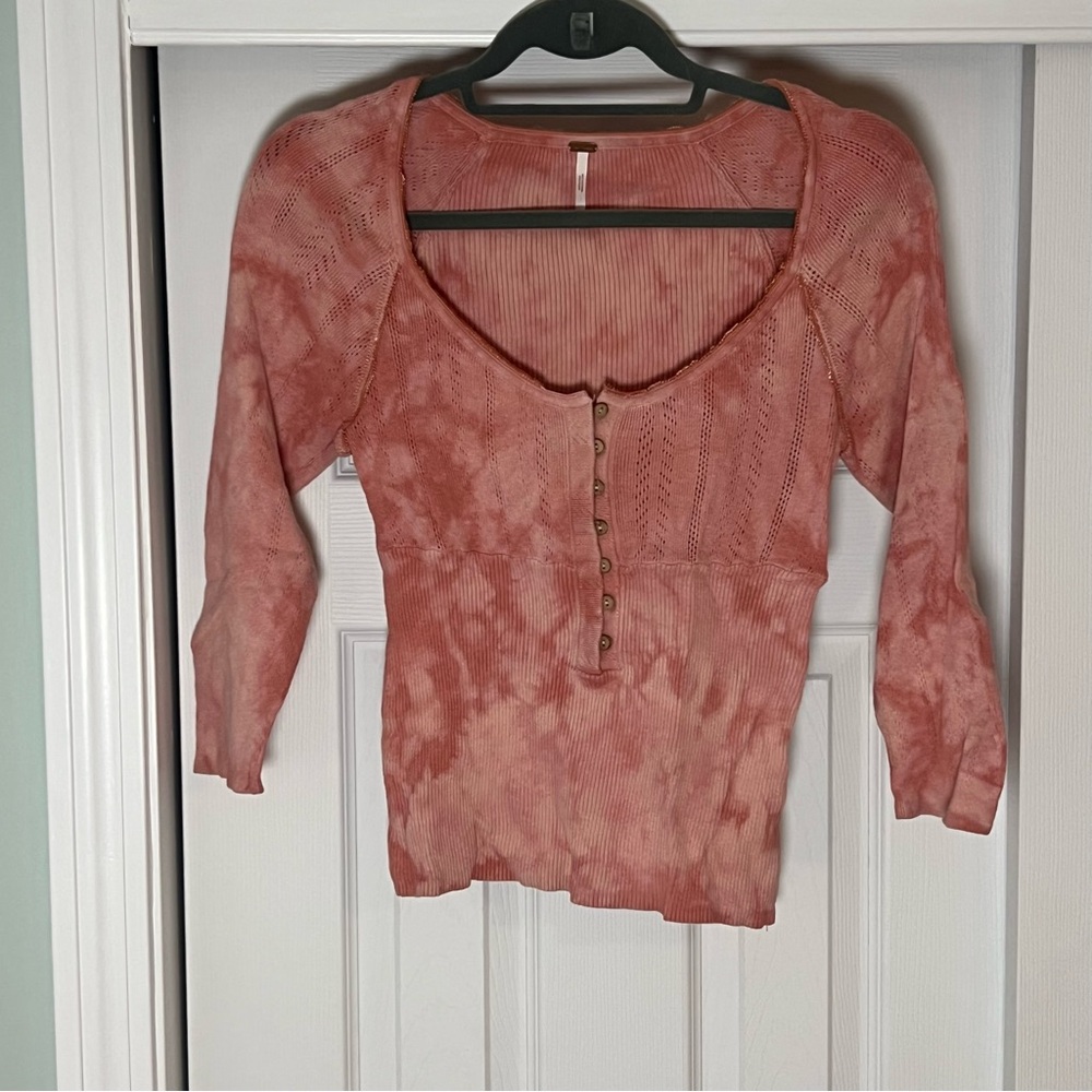 Free People pink top sz Lg